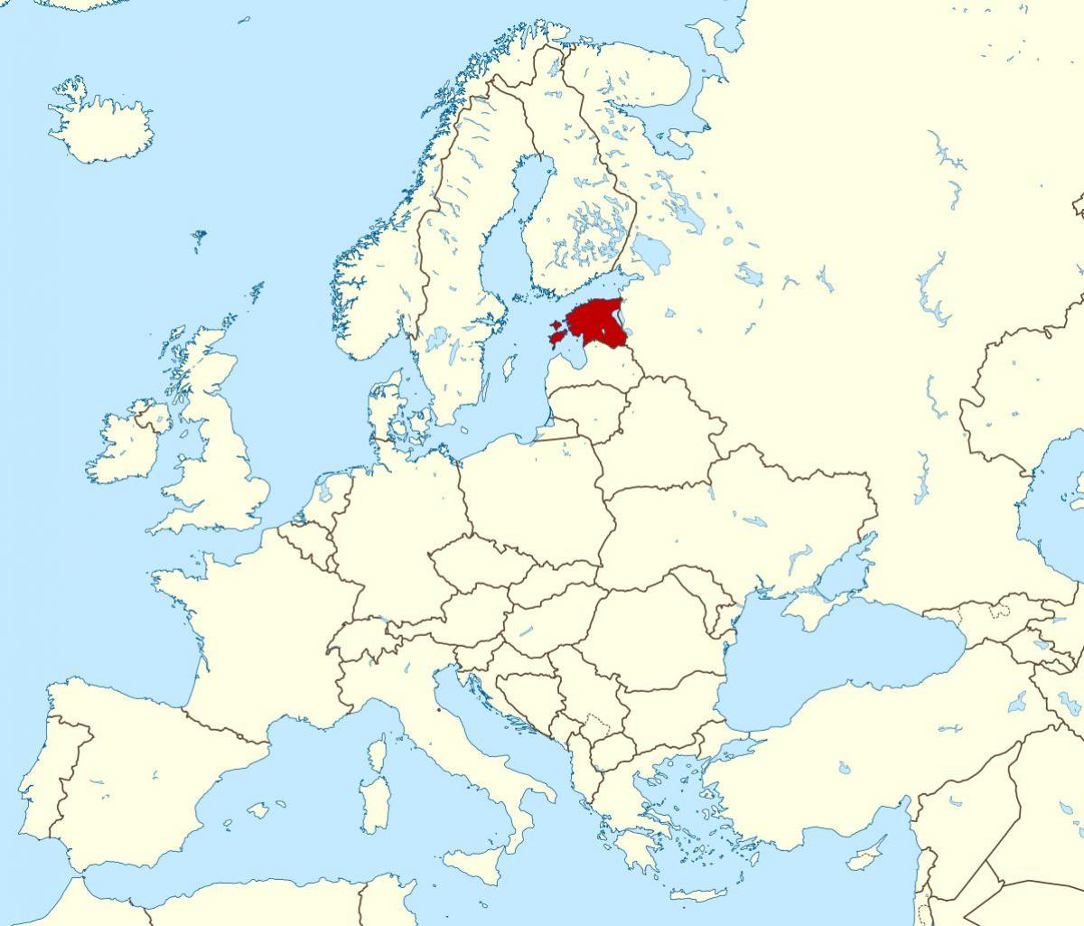 Estland plek op die wêreld kaart