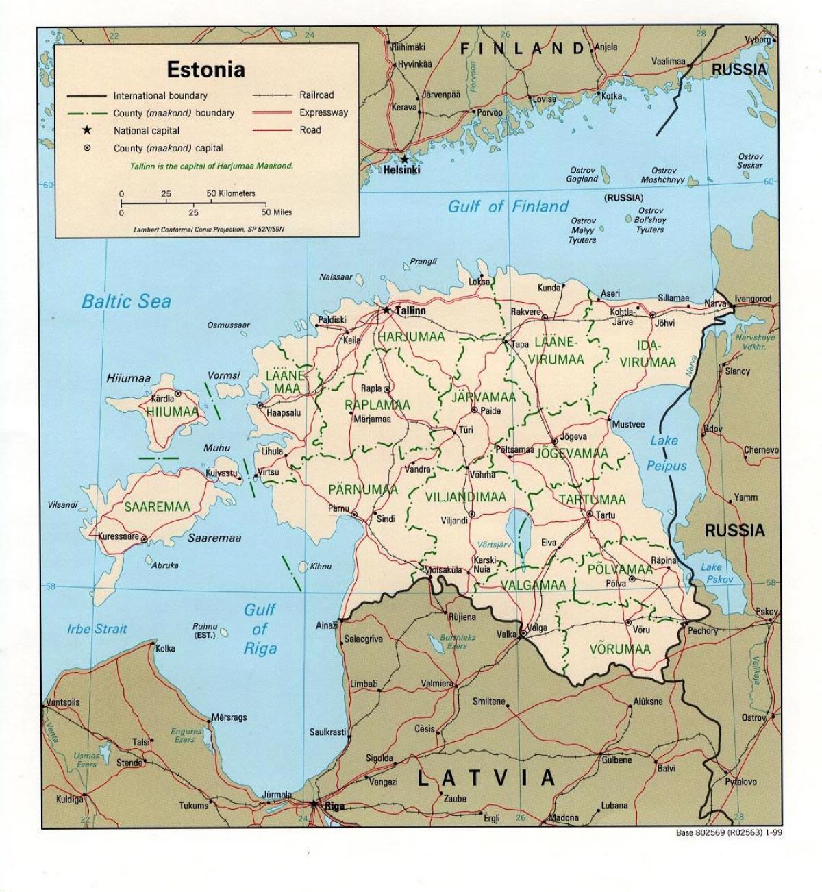 kaart van Estland kaart plek