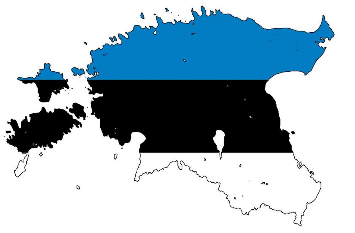 kaart van Estland vlag