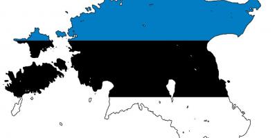 Kaart van Estland vlag