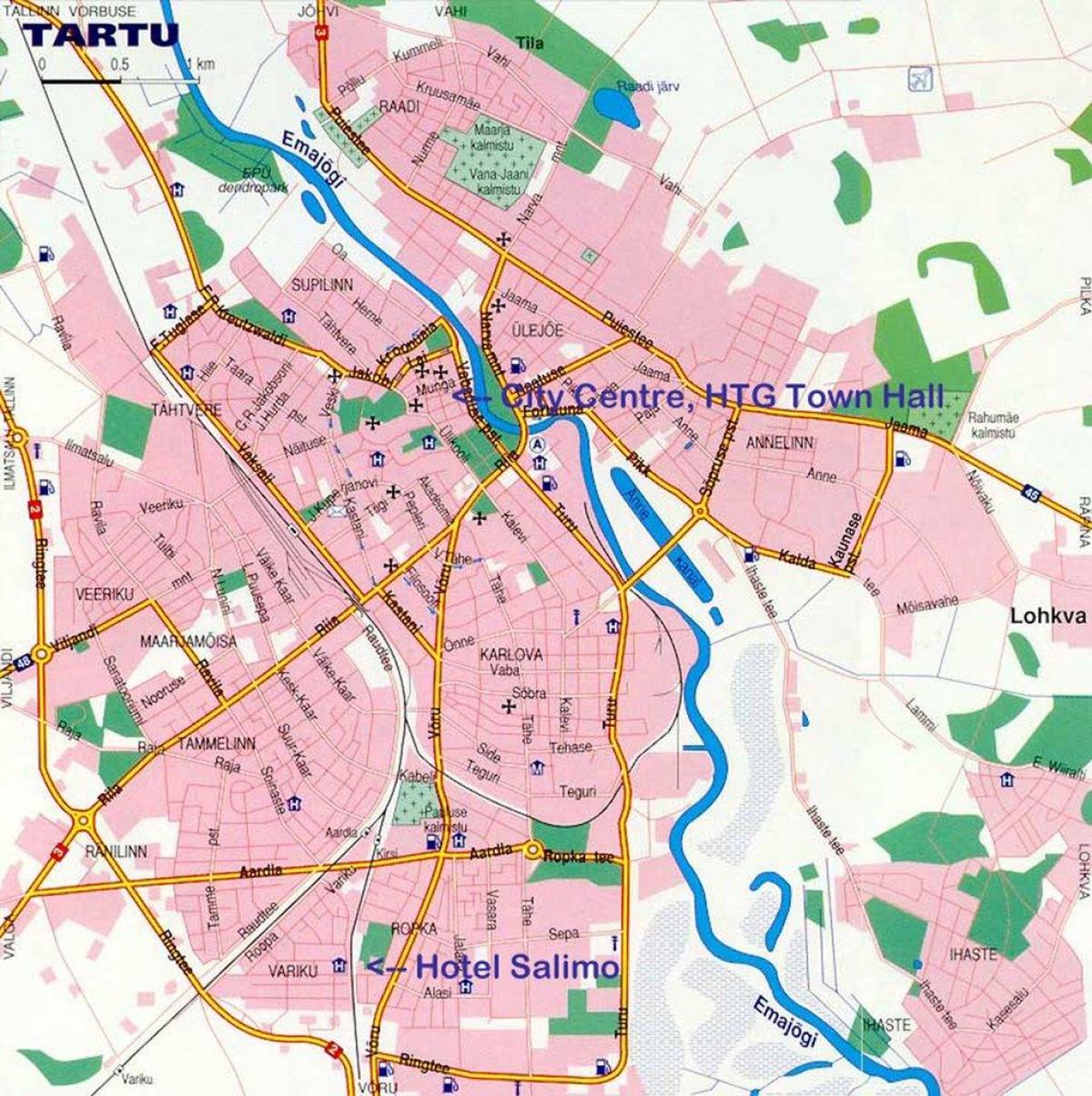 kaart van tartu Estland