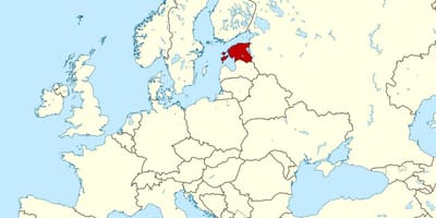 Estland plek op die wêreld kaart