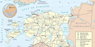 Estland in die kaart
